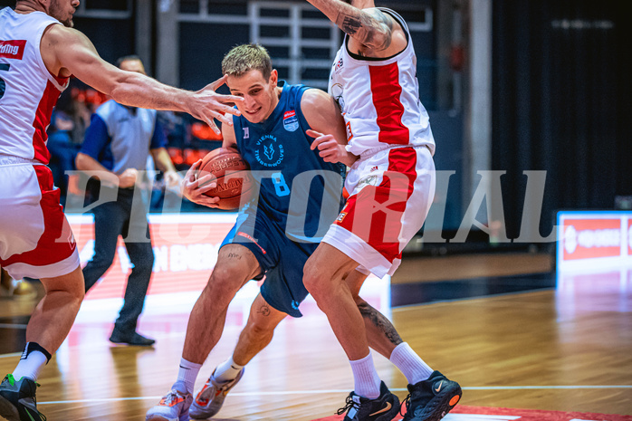 Basketball, Win2Day Superliga 2022/23, Grunddurchgang 21.Runde, BC GGMT Vienna, Vienna Timberwolves, Elias Wlasak (8)