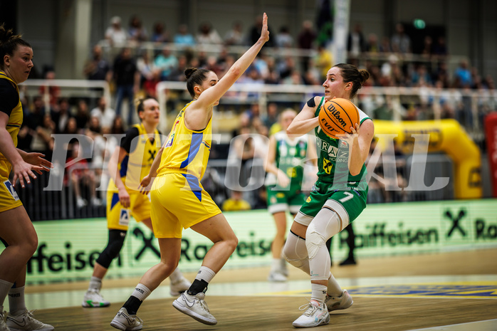 Basketball, Win2Day Basketball Damen Superliga 2023/24, Playoff, Finale Spiel 3, SKN St. Pölten, UBI Graz, Michaela Wildbacher (9), Simone Schwarzinger (7)