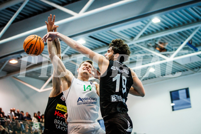 Basketball, Basketball Zweite Liga 2023/24, Grunddurchgang 4.Runde, Deutsch Wagram Alligators, Mattersburg Rocks, Branislav Balvan (14), Paul Schuecker (19)