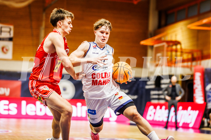 Basketball, win2day Basketball Superliga 2024/25, Grunddurchgang Runde 3, BBC Nord Dragonz, Flyers Wels, Valentin Pasterk (6)