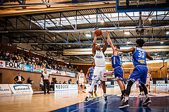 Basketball, bet-at-home Basketball Superliga 2021/22, Platzierungsrunde Spiel 1, Oberwart Gunners, Gmunden Swans, Rob Howard (5)