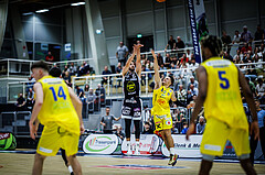 Basketball, Win2Day Superliga 2023/24, Grunddurchgang 4.Runde, SKN St. Pölten, Gmunden Swans, Daniel Friedrich (6)