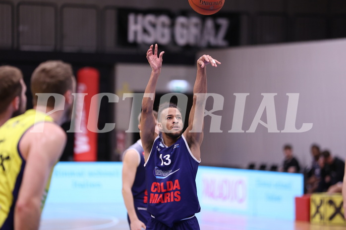 10.04.2023, Graz, Raiffeisen Sportpark Graz, Basketball Superliga 2022/23, 9. Qualifikationsrunde, UBSC Raiffeisen Graz vs. COLDAMARIS BBC Nord Dragonz