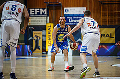 Basketball, Admiral Basketball Superliga 2019/20, Platzierungsrunde 3. Runde, Oberwart Gunners, Gmunden Swans, Enis Murati (4)