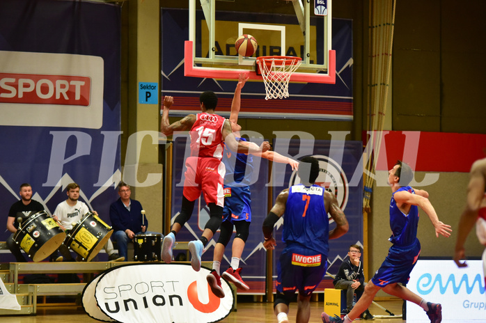 Basketball Superliga 2019/20, Grunddurchgang 8.Runde Flyers Wels vs. Kapfenberg, Jarvis Ray (15) 