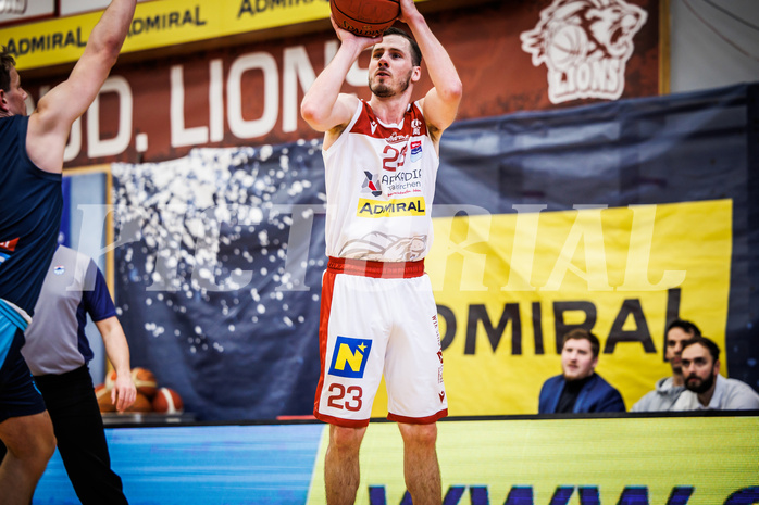 Basketball, win2day Basketball Superliga 2022/23, 10. Qualifikationsrunde, Traiskirchen Lions, Vienna D.C. Timberwolves, Emilio Banic (23) Basketball, win2day Basketball Superliga 2022/23, 10. Qualifikationsrunde, Traiskirchen Lions, Vienna D.C. Timberwolves, Emilio Banic (23)