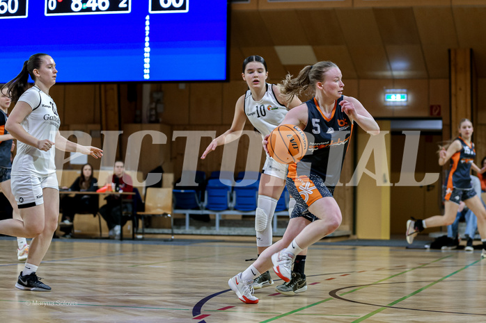 22.02.2025 Österreichischer Basketballverband 2024/25, SLWU19 Basket Flames UNION vs Basket Duchess