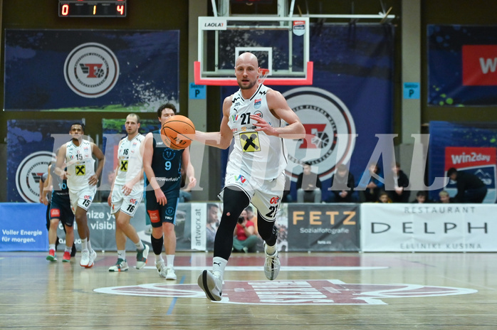 Basketball, Superliga 2023/24, Grunddurchgang 22. Runde, Flyers Wels vs. Vienna Timberwolves,