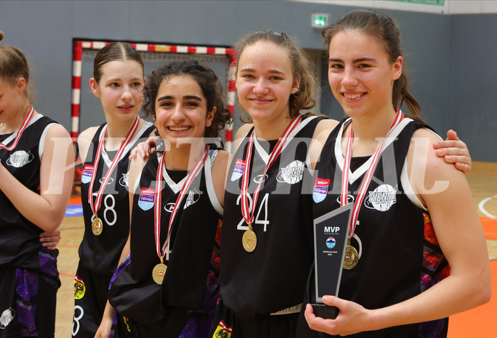 Superliga 2022/23, WU19 Finale, Siegerehrung Basketduchess Klosterneuburg vs. Vienna United


