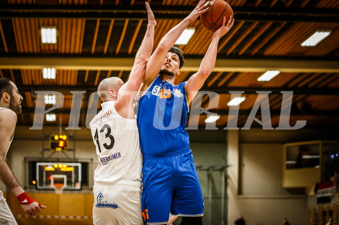 Basketball, Basketball Zweite Liga 2022/23, Playoff, Viertelfinale Spiel 2
, Mattersburg Rocks, BBU Salzburg, M. Rakic (15)