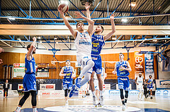 Basketball, bet-at-home Basketball Superliga 2020/21, Grunddurchgang, 14. Runde, Oberwart Gunners, Gmunden Swans, Jonathan Knessl (12)
