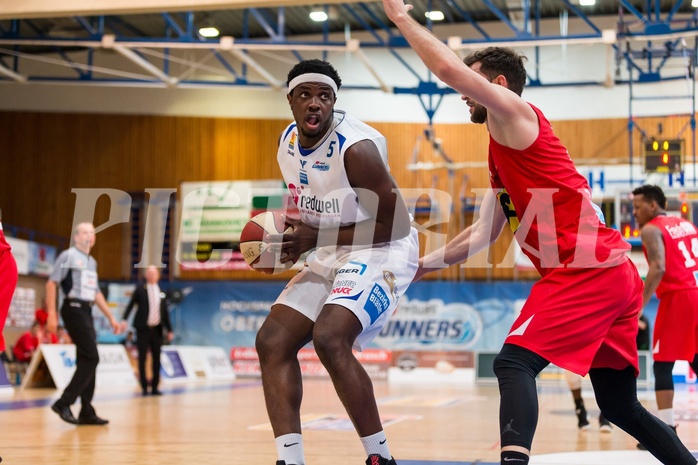 Basketball, ABL 2016/17, Playoff HF Spiel 5, Oberwart Gunners, WBC Wels, Cedric Kuakumensah (5)