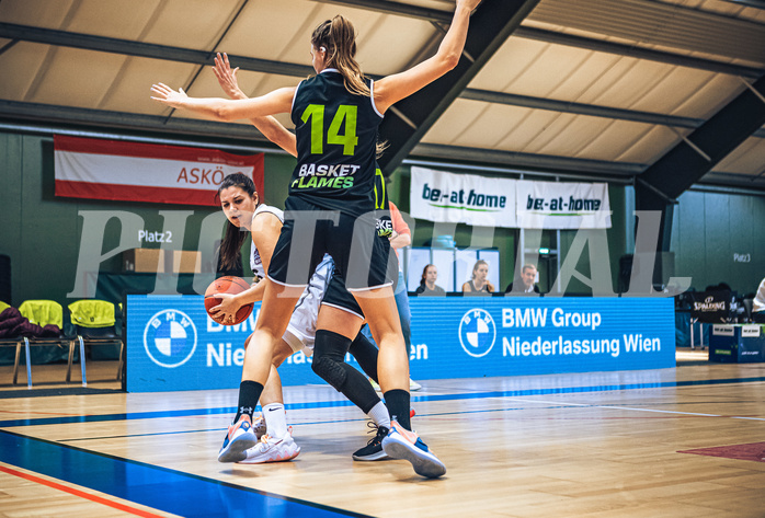 Basketball Basketball Damen Superliga 2021/22, Grunddurchgang 4.Runde Vienna D.C. Timberwolves vs. Basket Flames
