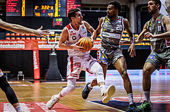 Basketball, Win2Day Superliga 2023/24, Grunddurchgang 18.Runde, BC Vienna, Klosterneuburg Dukes, Bogic Vujosevic (5), Michael Weathers (20)