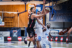 Basketball, bet-at-home Basketball Superliga 2020/21, Grunddurchgang, 4. Runde, Oberwart Gunners, Raiffeisen Flyers Wels, Davor Lamesic (7)