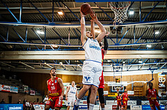 Basketball, bet-at-home Basketball Superliga 2021/22, Grunddurchgang Runde 10, Oberwart Gunners, Traiskirchen Lions, Renato Poljak (16)