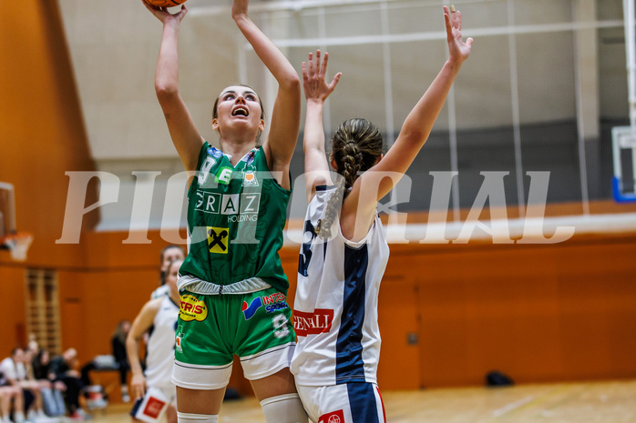 Basketball, Win2Day Basketball Damen Superliga 2024/25, Grunddurchgang 7.Runde, Vienna Timberwolves, UBI Graz, Elma Dautovic (9)