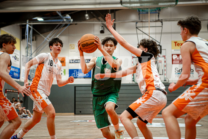 29.03.2025 Österreichischer Basketballverband 2024/25, SLMU16, Basket Dukes vs. KOS Celovec