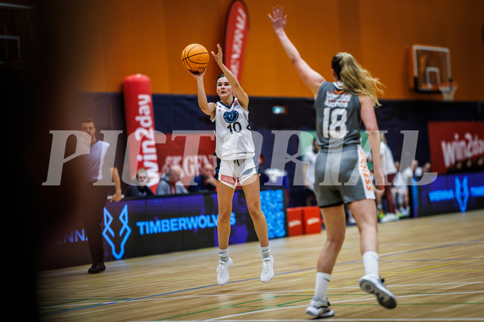 Basketball, Win2Day Basketball Damen Superliga 2023/24, Grunddurchgang 1.Runde, Vienna Timberwolves, Klosterneuburg Duchess, Lilian Schwarzenecker (12)
