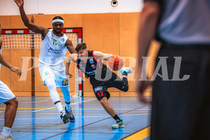 Basketball, Austria Cup 2022/23, 3.Vorrunde, Union Deutsch Wagram Alligators, Mistelbach Mustangs, William Emiohe (15), David Wrumnig (12)