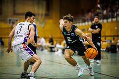 Basketball, Basketball Zweite Liga 2023/24, Grunddurchgang 2.Runde, Vienna United, Raiders Tirol, Bruno Golino (3), Florian Kämpf (2)