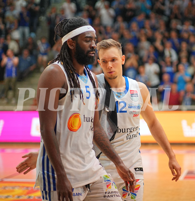 Basketball, Basketball Superliga 2024/25, Playoffs, Finale Spiel 1, Oberwart Gunners vs. BBC Nord Dragonz