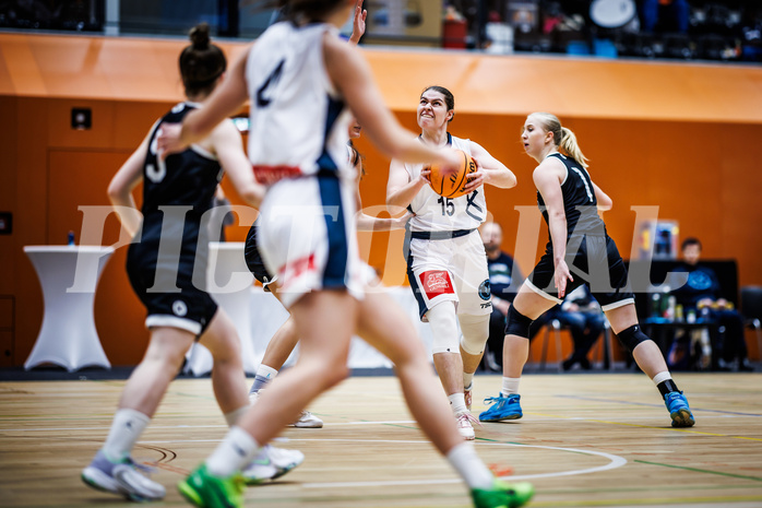 Basketball, Win2Day Basketball Damen Superliga 2023/24, Grunddurchgang 5.Runde, Vienna Timberwolves, Basket Flames, Viktoria Trailovic (15)