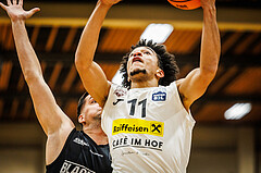 Basketball, Basketball Zweite Liga 2024/25, Grunddurchgang 13.Runde, Mattersburg Rocks, Güssing Blackbirds, Yann Grandperret (11)