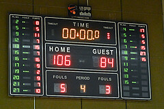 Basketball, Superliga 2023/24, Grunddurchgang 15. Runde, Flyers Wels vs. Fürstenfeld Panthers,