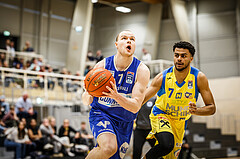 Basketball, bet-at-home Basketball Superliga 2021/22, Platzierungsrunde 9.Runde, SKN St. Pölten Basketball, Oberwart Gunners, Sebastian Käferle (7)