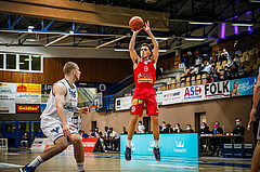 Basketball, bet-at-home Basketball Superliga 2021/22, Grunddurchgang Runde 10, Oberwart Gunners, Traiskirchen Lions, Lukas Hahn (9)