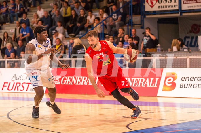 Basketball, ABL 2016/17, Playoff HF Spiel 1, Oberwart Gunners, WBC Wels, Davor Lamesic (7)
