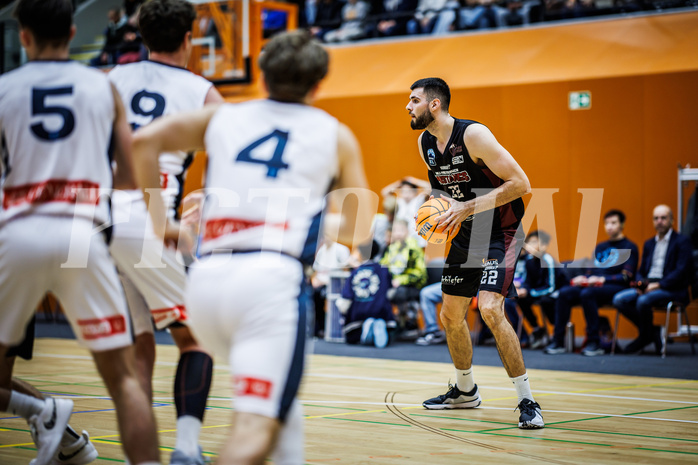 Basketball, Basketball Zweite Liga 2024/25, Grunddurchgang 6.Runde, Vienna Timberwolves, Mistelbach Mustangs, Viktor Vasat (22)
