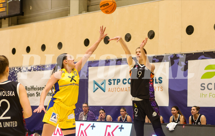 Basketball Damen Superliga 2023/24, Grunddurchgang 9.Runde SKN St. Pölten vs. Vienna United



