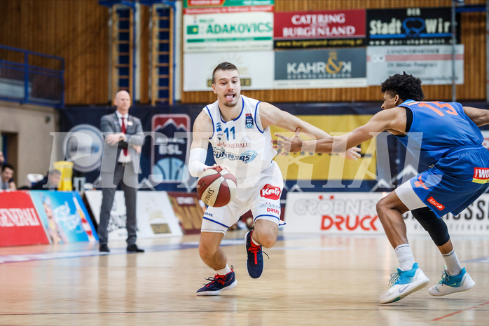 Basketball, Admiral Basketball Superliga 2019/20, Platzierungsrunde 1.Runde, Oberwart Gunners, Kapfenberg Bulls, Saimon Sutt (11)