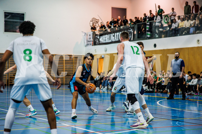 Basketball, Basketball Zweite Liga 2024/25, Grunddurchgang 13.Runde, UDW Alligators, Vienna Timberwolves, Dean-Leon Cantor (19)