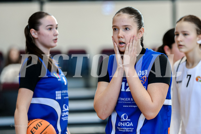 02.03.2025 Österreichischer Basketballverband 2024/25, SLWU16 Basket Flames UNION vs. DBB  Basketgirls Wels