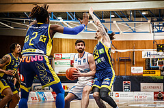 Basketball, bet-at-home Basketball Superliga 2021/22, Platzierungsrunde Spiel 8, Oberwart Gunners, UBSC Graz, Ioannis Chatzinikolas (11)