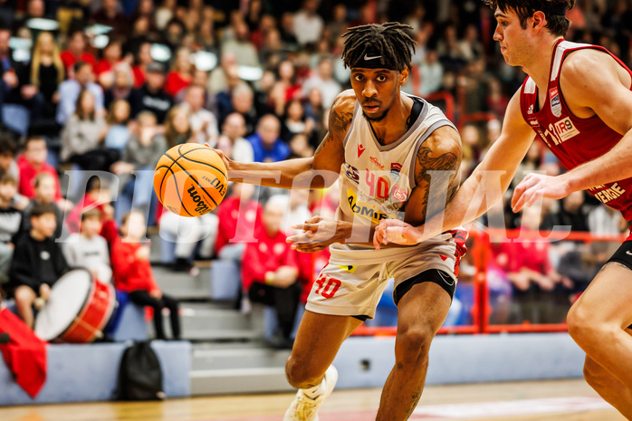 Basketball, win2day Basketball Superliga 2023/24, Grunddurchgang 14.Runde, Traiskirchen Lions, BC Vienna, Jaquan Lawrence (40)