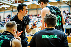 Basketball, Basketball Zweite Liga 2023/24, Playoff, Finale Spiel 1, Mistelbach Mustangs, Union Deutsch Wagram Aligators, Lukas Hofer (Head Coach)