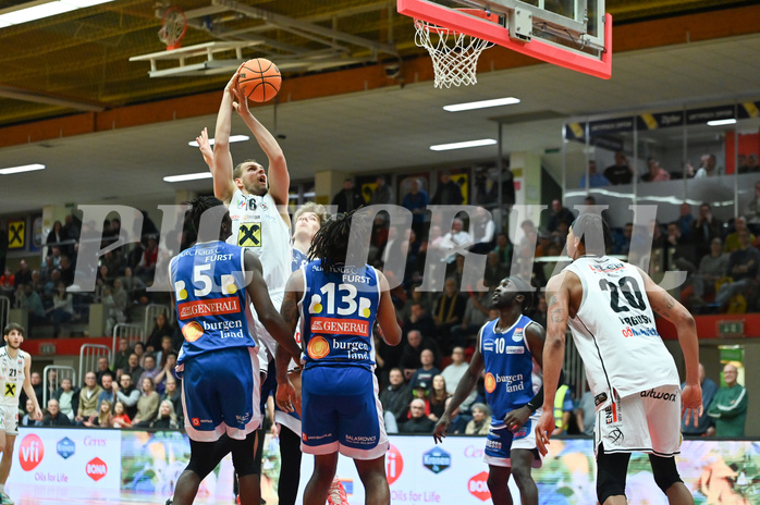 Basketball, Superliga 2023/24, Grunddurchgang 18. Runde, Flyers Wels vs. Oberwart Gunners,