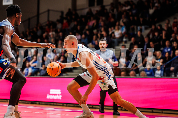 Basketball, win2day Basketball Superliga 2024/25, Grunddurchgang Runde 19, Oberwart Gunners, BBC Nord Dragonz, Edi Patekar (9)