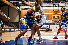 Basketball, bet-at-home Basketball Superliga 2020/21, Grunddurchgang, 12. Runde, Oberwart Gunners, UBSC Graz, Kendall Pollard (25)