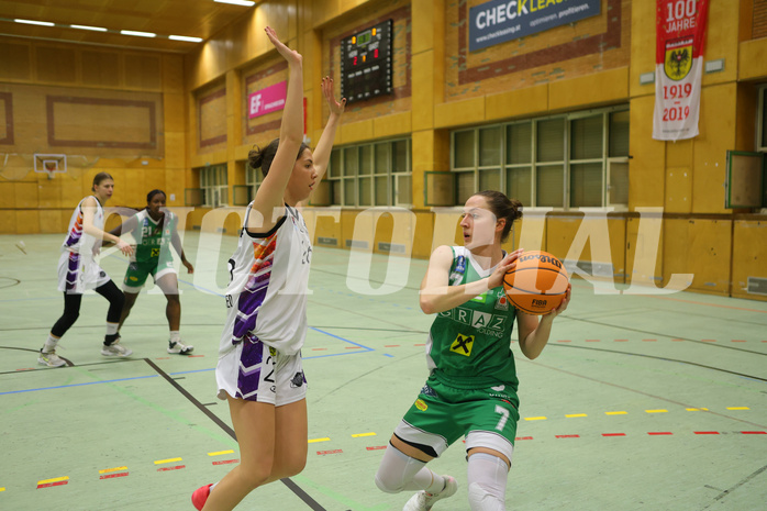 Basketball Damen Superliga 2023/24, Grunddurchgang 13.Runde Vienna United vs. UBI Graz