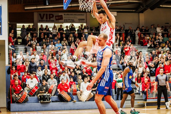 Basketball, Basketball Austria Cup 2024/25, Viertelfinale, Traiskirchen Lions, Oberwart Gunners, Noah Oguamalam (20)