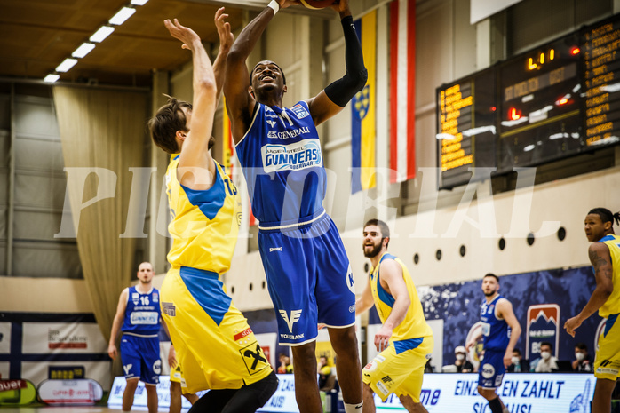Basketball, bet-at-home Basketball Superliga 2019/20, Viertelfinale 2. Spiel, SKN St. Pölten Basketball, Oberwart Gunners, Nigel Pruitt (11)
