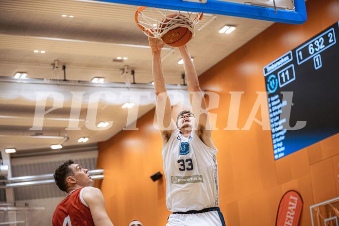 Basketball, Win2Day Superliga 2022/23, 5. Qualifikationsrunde, Vienna Timberwolves, Traiskirchen Lions, Chris Vogt (33)