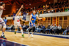 Basketball, win2day Basketball Superliga 2023/224, Grunddurchgang Runde 16, BBC Nord Dragonz, Oberwart Gunners, Jonathan Knessl (12)