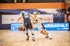 Basketball, Win2Day Superliga 2022/23, Grunddurchgang 13.Runde, Vienna Timberwolves, BK IMMOunited Dukes, Valentin Bauer (14), Elias Wlasak (8)