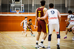 Basketball, Basketball Zweite Liga 2024/25, Grunddurchgang 20.Runde, Vienna Timberwolves, Traiskirchen Lions NexGen, Jakob Konzet (5), Obinna Ndukwe (2)
